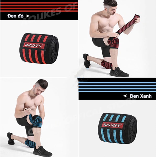Băng Quấn Đầu Gối Tập GYM Aolikes Knee Wraps
