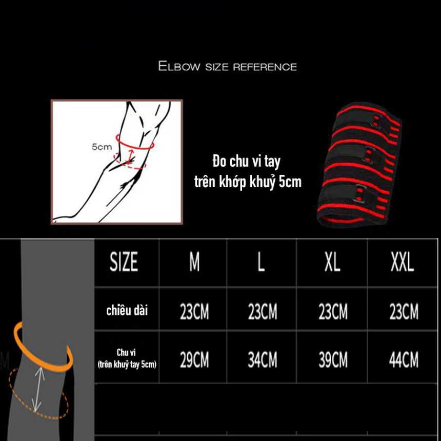 Hỗ Bảo Vệ Khuỷu Tay Đẩy Ngực Chuyên Nghiệp Bench Press - Đai Quấn Cùi Chỏ Đàn Hồi Phân Đoạn Powerlifting